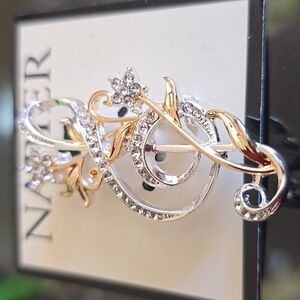 NAPIER BRAND WOMEN'S FASHION MUSIC NOTE BROOCH/PIN